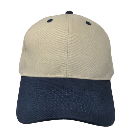 Otto Strapback Hat Tan OSFM Adjustable Vented Holes Adjustable 6 Panel Blank