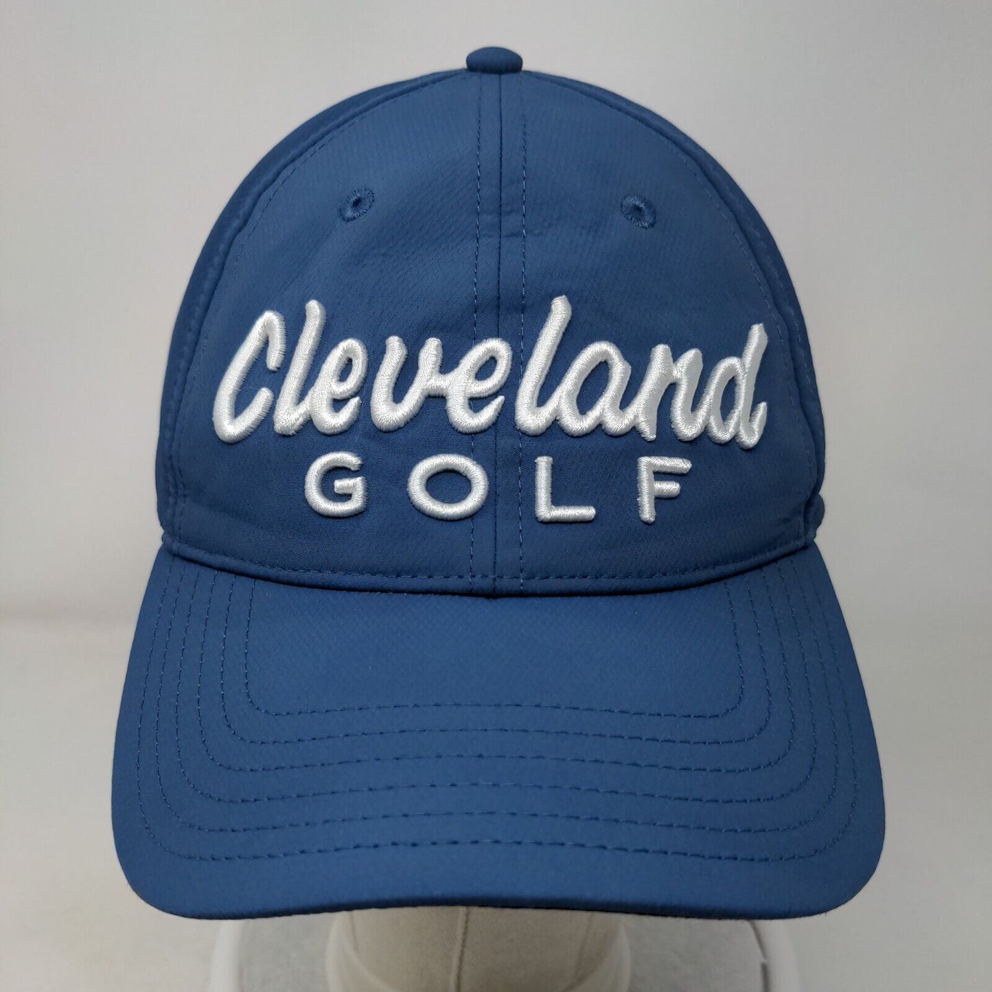 Cleveland Golf Strapback Hat Blue One Size Embroidered Logo 6 Panel