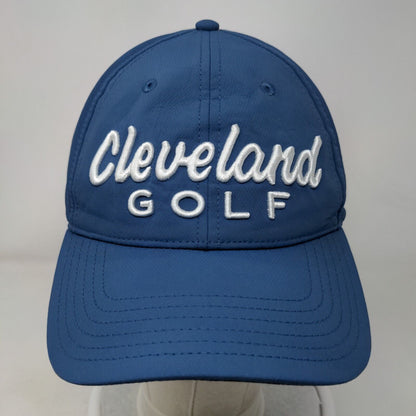Cleveland Golf Strapback Hat Blue One Size Embroidered Logo 6 Panel