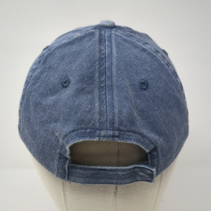 Unbranded Strapback Hat Dark Denim Blue One Size Adjustable 6 Panel
