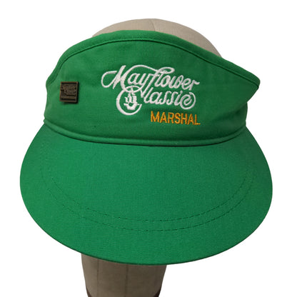 Mayflower Classic Men's Slideback Sun Visor Hat Cap Green Embroidered Logo