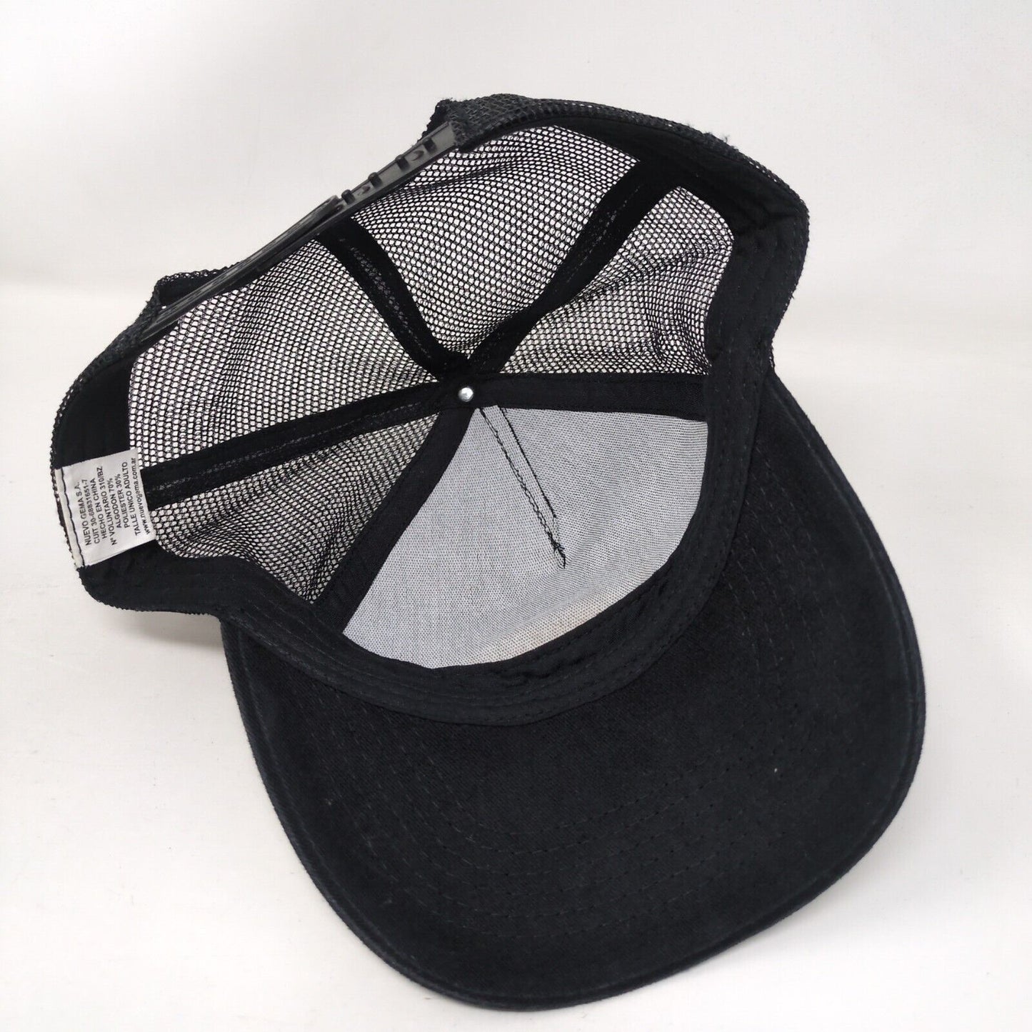 Blue Sheep Snapback Mesh Back Trucker Hat Black One Size Adjustable Solid
