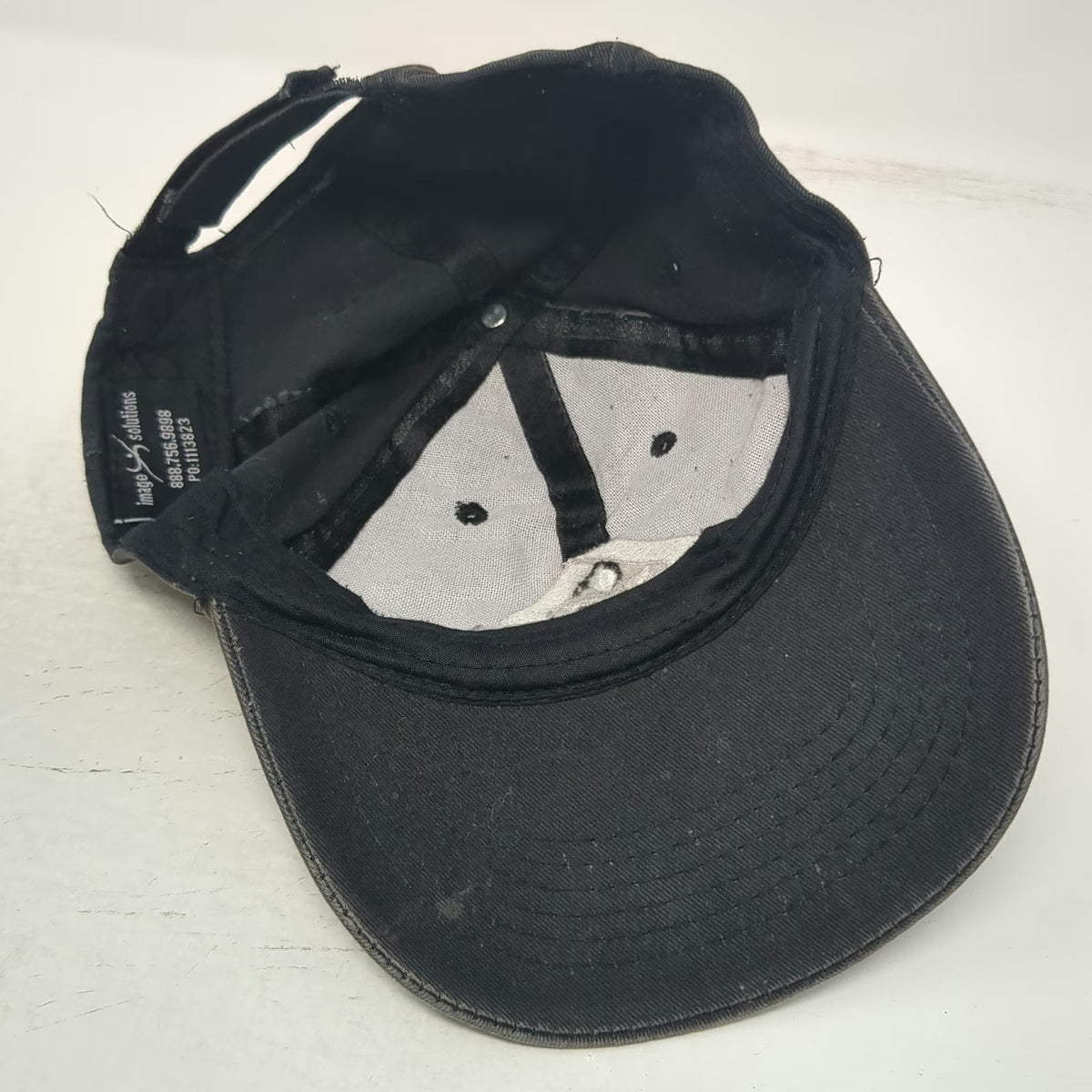 Image Solutions Albertsons Black Baseball Cap Hat OSFM Embroidered Cotton Strap