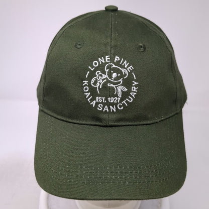 Green One Size Baseball Cap Lone Pine Koala Sanctuary Hat Adjustable Cotton Logo