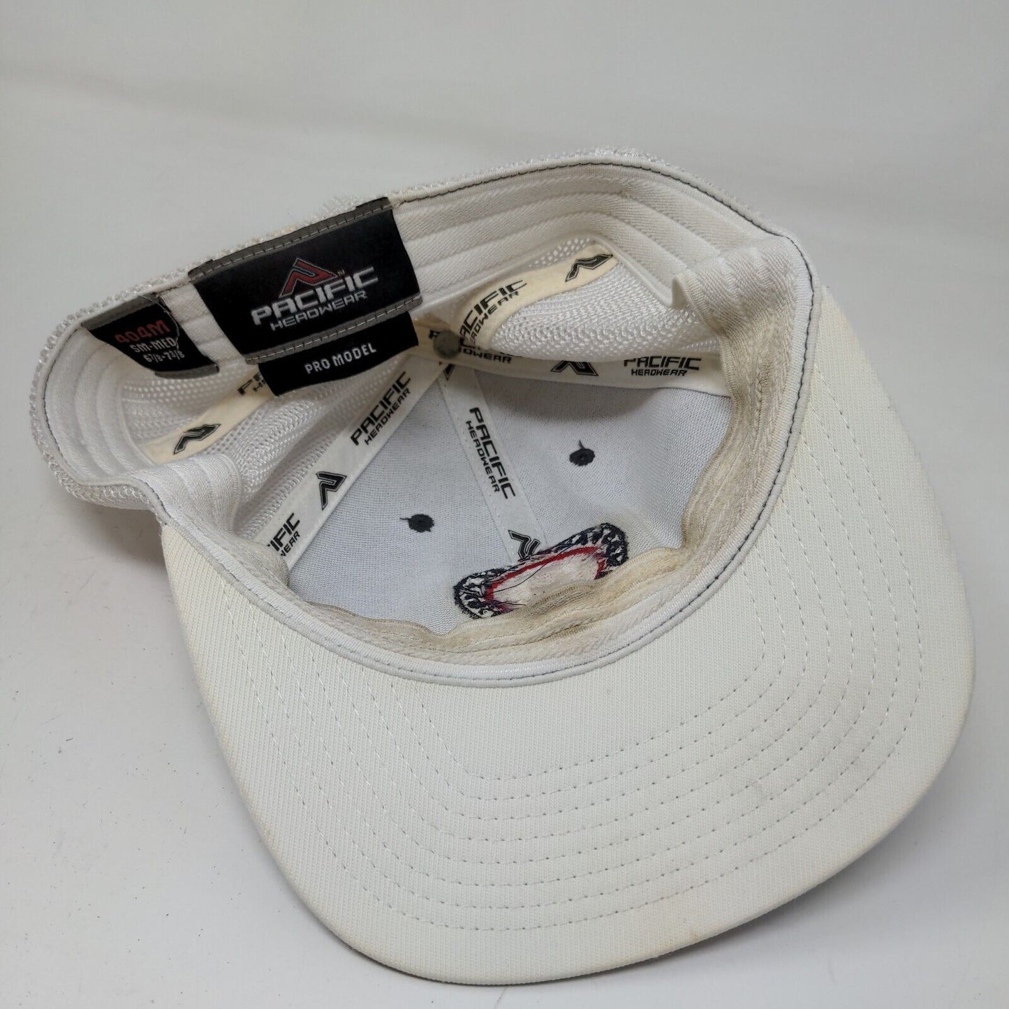 Pacific Headwear Men's Mesh Back Hat Gray Size S/M Embroidered Construction Logo