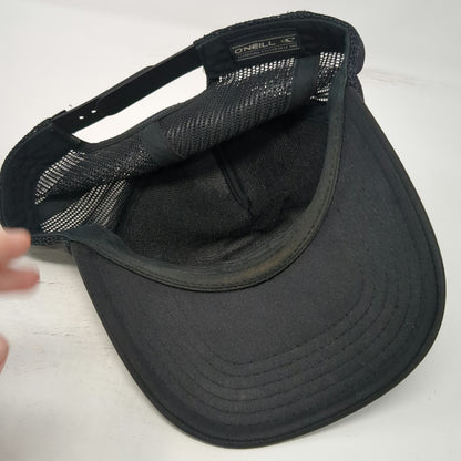 O'Neill Trucker Hat Gray One Size Snapback Mesh Rope Circle Logo Surf Sun Hat