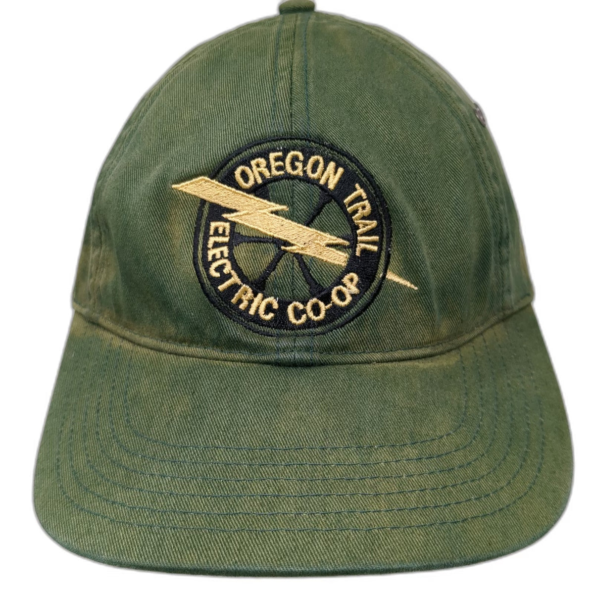 Richardson Baseball Cap Green One Size Oregon Trail Electric Co-op Hat Slideback