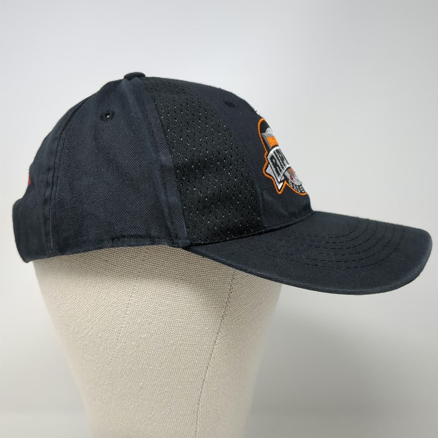 Ripken Baseball Hat Black One Size Mesh Signature Cal Jr Adjustable Strapback