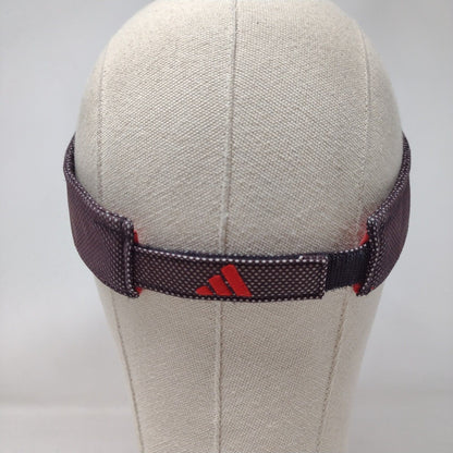 Adidas 3 Stripes Strapback Sun Visor Hat Multi One Size Embroidered