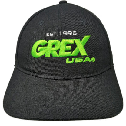 Baseball Cap Black OSFM GREX USA EST 1995 Embroidered Strapback Polyester Hat