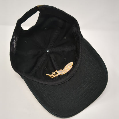 Academy Fits Slideback Hat Black One Size Adjustable Embroidered Art