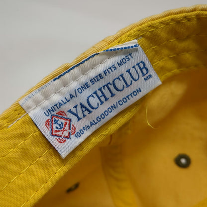 Yacht Club Puerto Vallarta Fish Skeleton Hat Yellow Gray Baseball Cap One Size