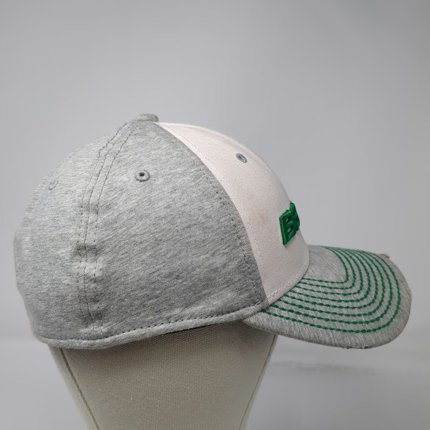 New Era Bauer Hockey Baseball Cap Gray M 39THIRTY Clover Green Stitching Hat