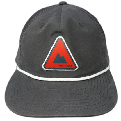 Richardson 5 Panel Gray Hat One Size Rope Brundage Mountain Patch Snapback
