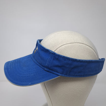 Otto Strapback Visor Hat Blue One Size Adjustable Embroidered Logo