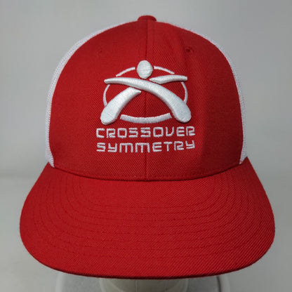 Crossover Symmetry Snapback Mesh Back Trucker Hat Red M/L Richardson