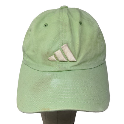 Adidas Boy's Slideback Hat Green Adjustable Embroidered Logo Distressed