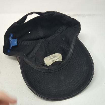 Port Authority Baseball Cap Black OSFM Strapback Lightning Bolt Band Logo Hat