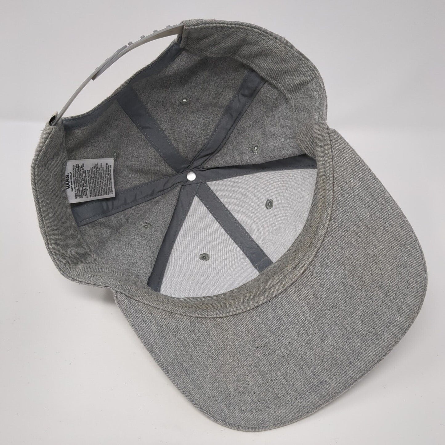 VANS Off The Wall Since 1966 Snapback Hat Gray One Size Adjustable Embroidered
