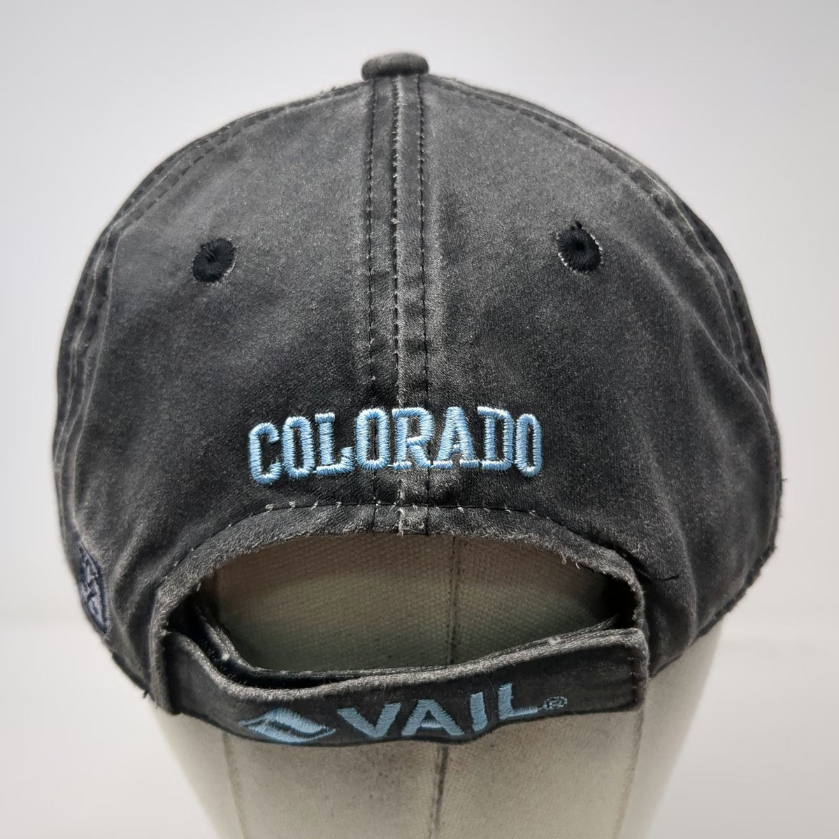 The Game Baseball Cap Gray One Size Vail Colorado Embroidered Logo Hat Slideback
