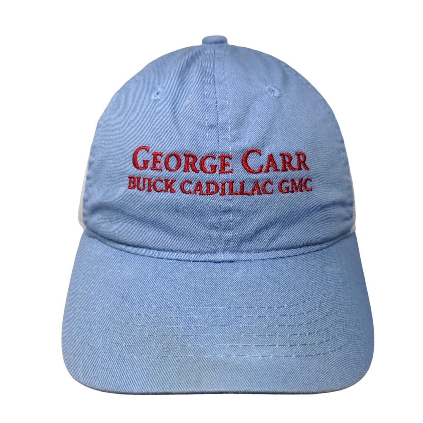 George Carr Buick Cadillac GMC Strapback Trucker Hat Blue OSFM Mesh Back