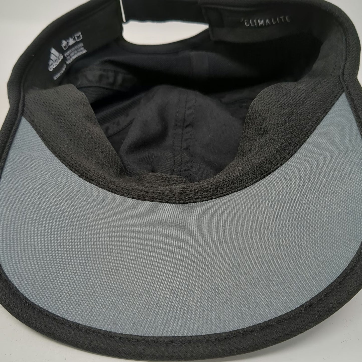 Adidas Baseball Cap Black One Size Climalite Strapback Embroidered Logo Hat