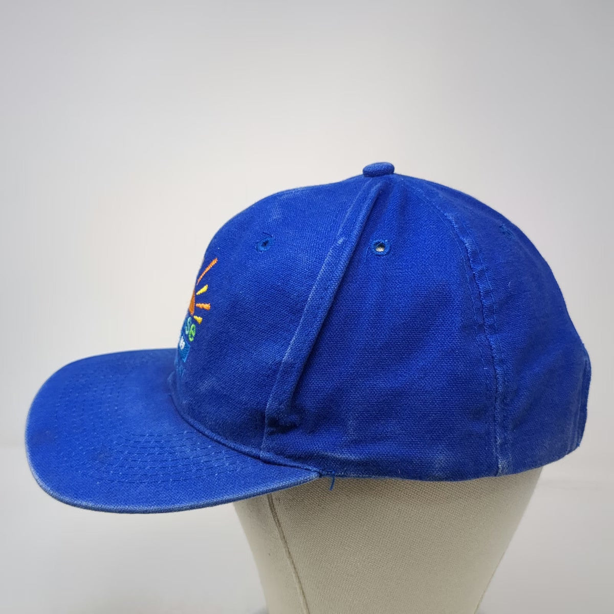 Blue Baseball Cap One Size Slideback Sunrise Day Camp Staten Island NY Logo Hat