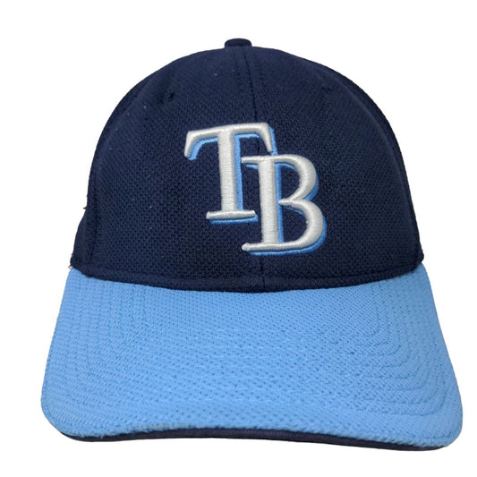 New Era Men's Fitted Hat Blue Size L/XL Embroidered Tampa Bay Rays Logo