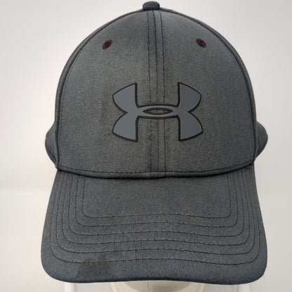 Under Armour Baseball Cap Gray XL Stretch Fit ISO-CHILL Logo Structured Hat