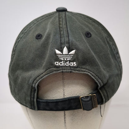 Adidas Baseball Cap Green One Size Trefoil Logo Slideback Washed Cotton Hat