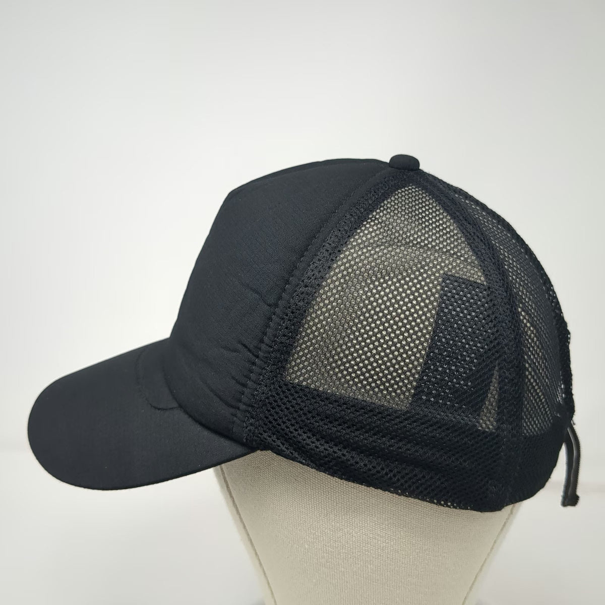 All In Motion Baseball Cap Black One Size Mesh Back Reflective Adjustable Hat