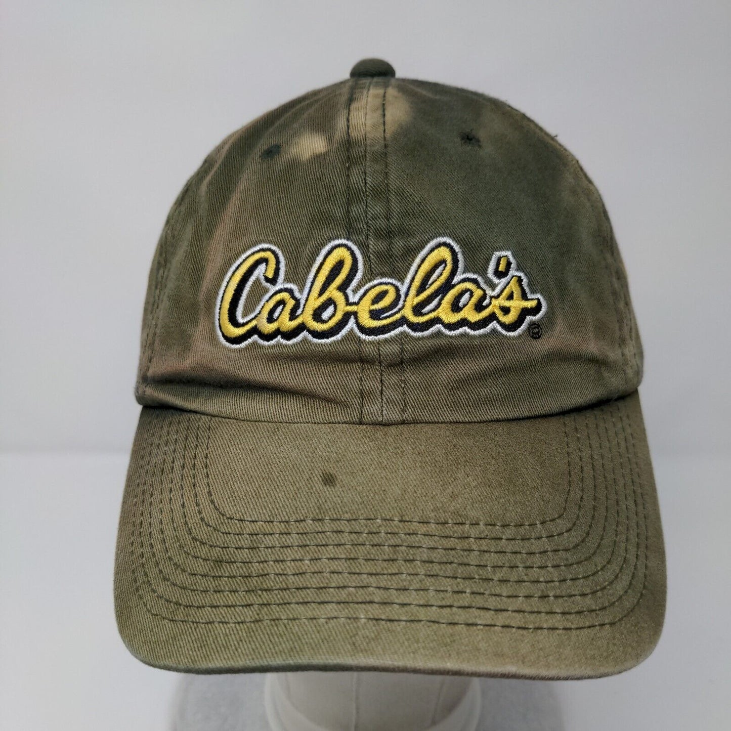 Cabela's World Foremost Outfitter Slideback Hat Green OS Adjustable Embroidered