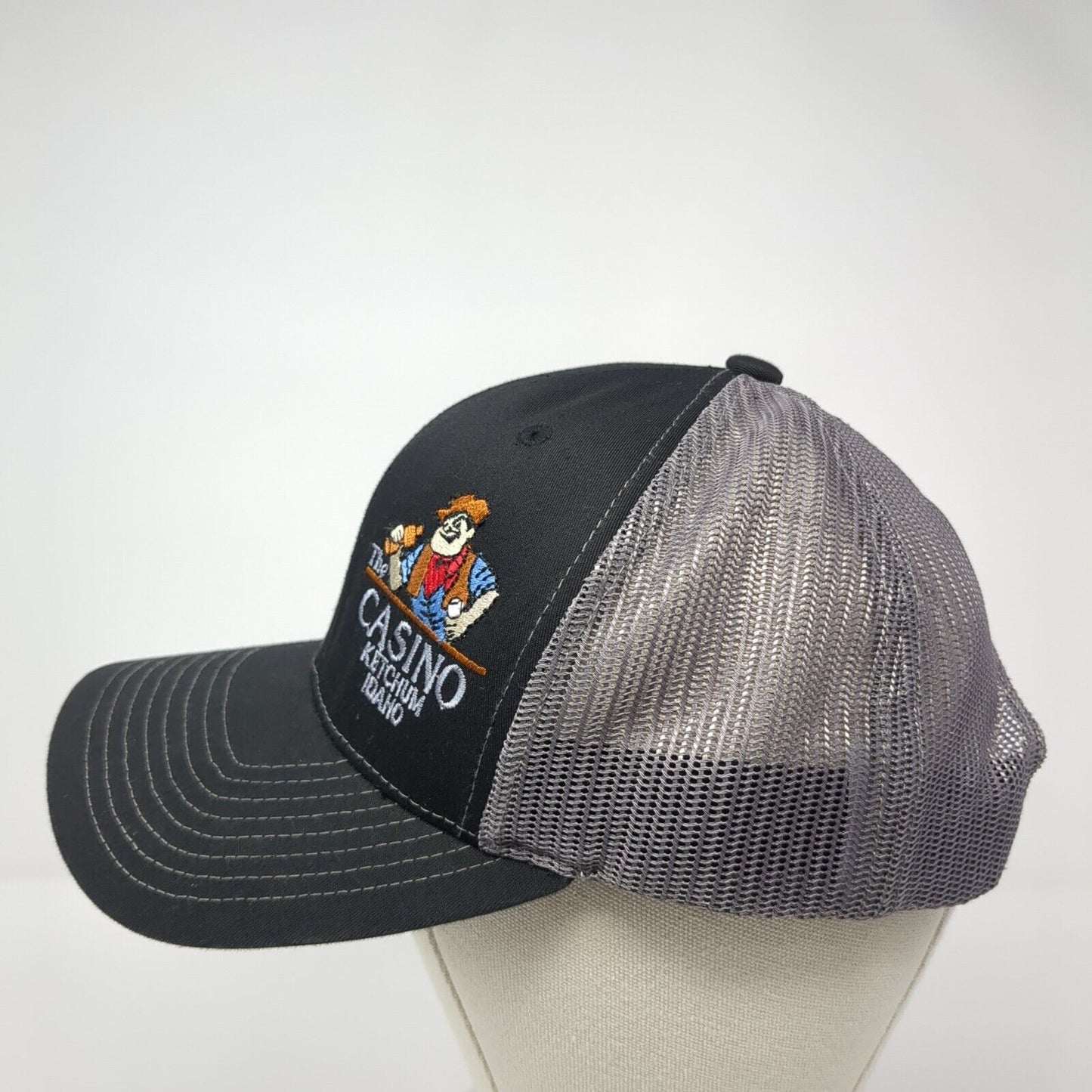 The Casino Ketchum Idaho Snapback Trucker Hat Black OS Adjustable Richardson