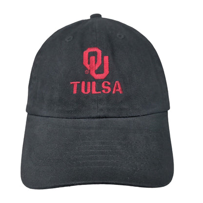 OU Tulsa Slideback Hat Black One Size Embroidered AMC Deluxe Headwear