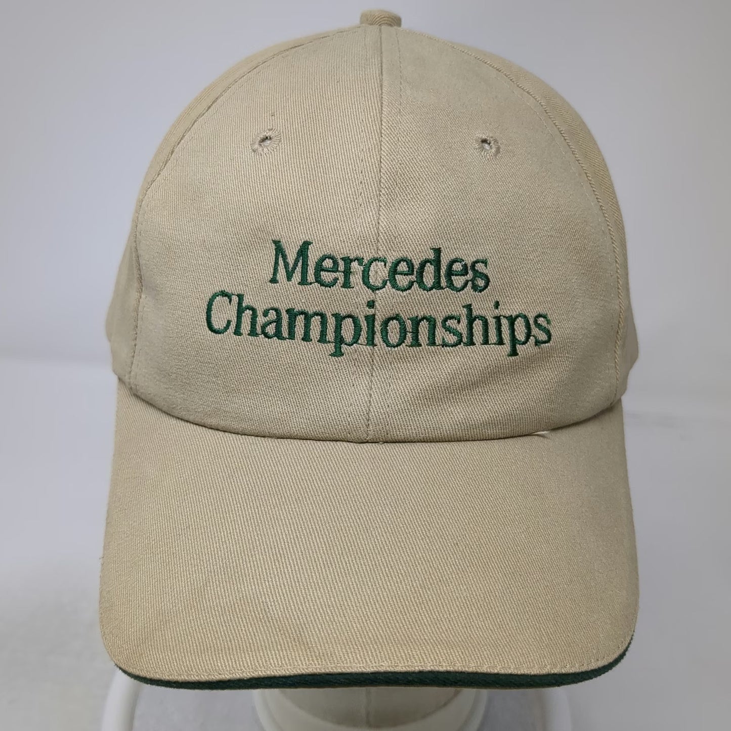 Texace Mercedes Championships Baseball Cap Beige Green One Size Made in USA Hat