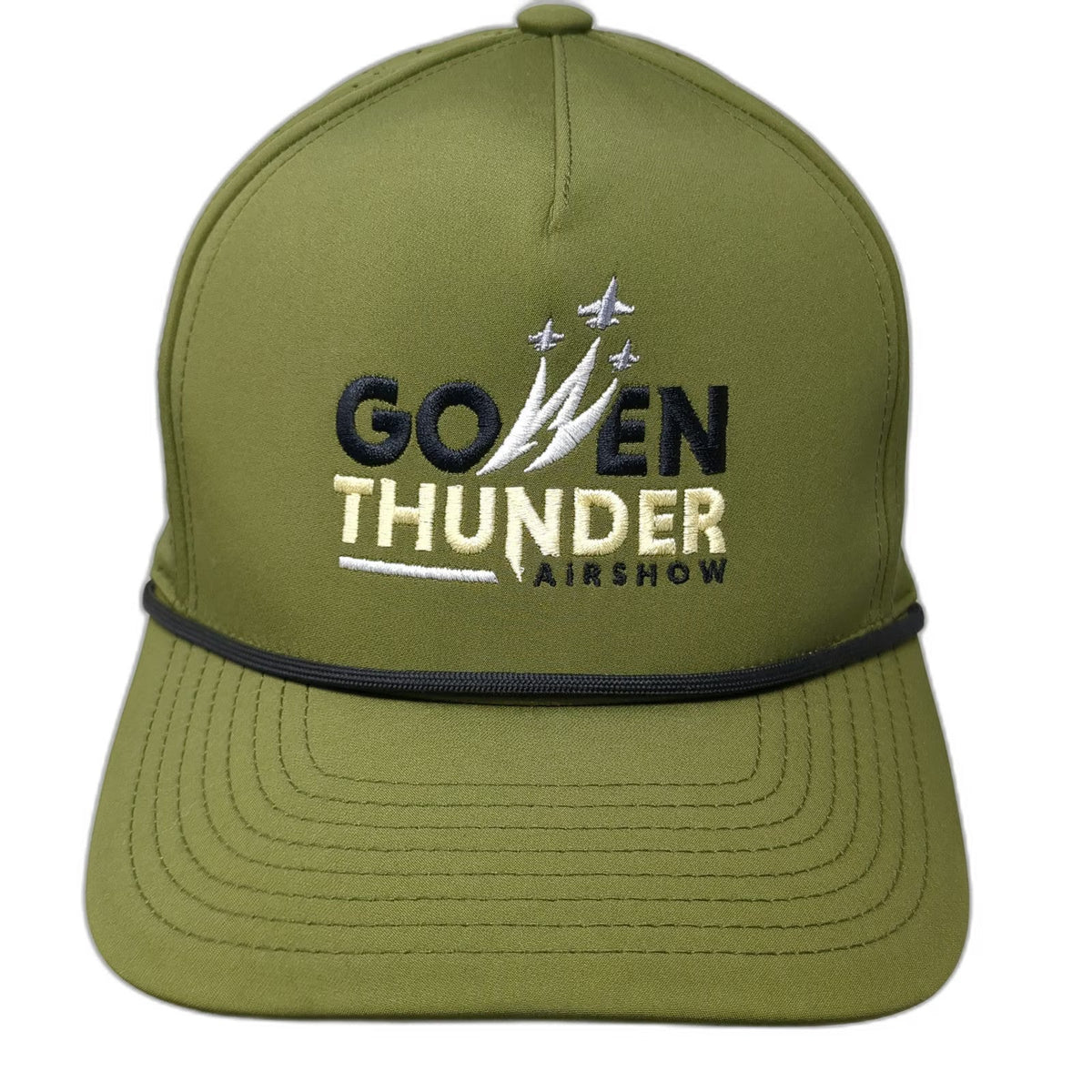 Pacific Headwear Trucker Hat Green OSFM Gowen Thunder Airshow Rope Perforated