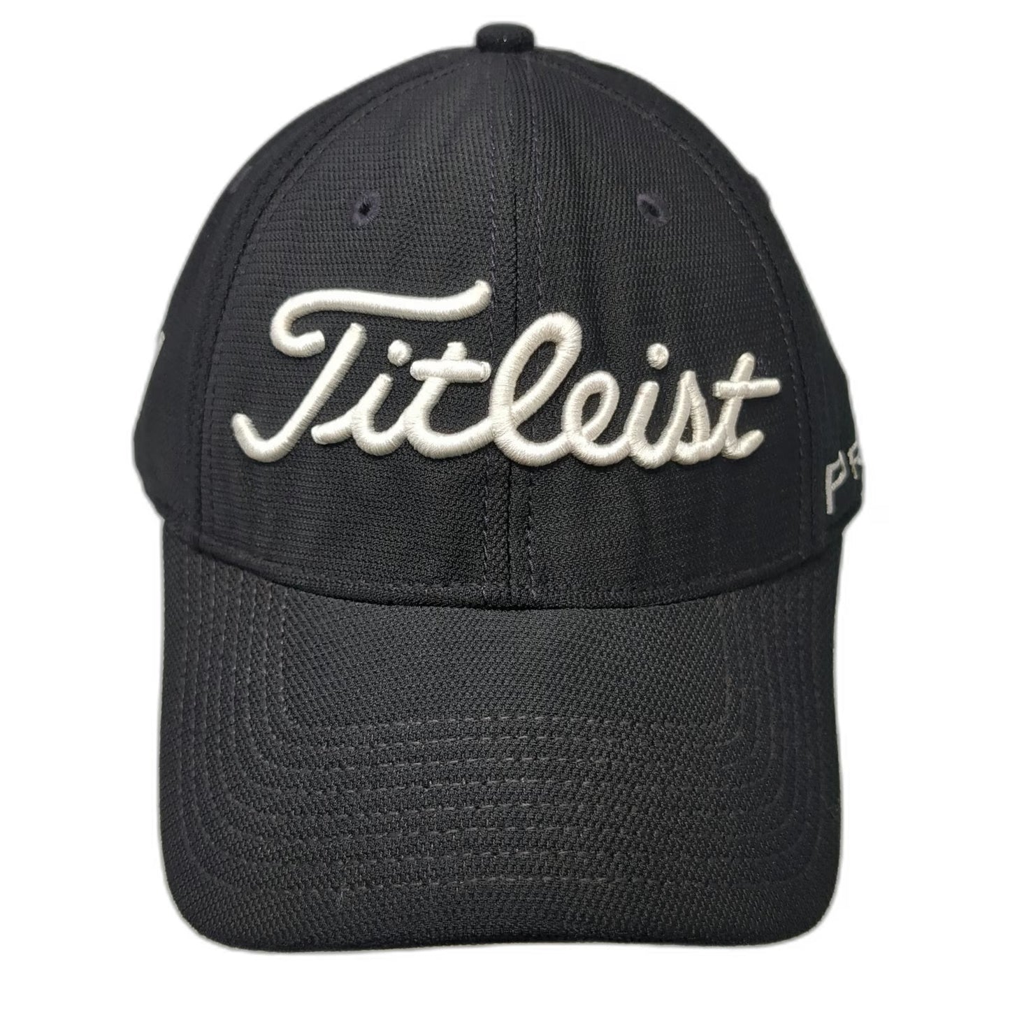 Titleist New Era Cap Black White L Pro V1 FootJoy Stretch Fit Spandex Golf Hat