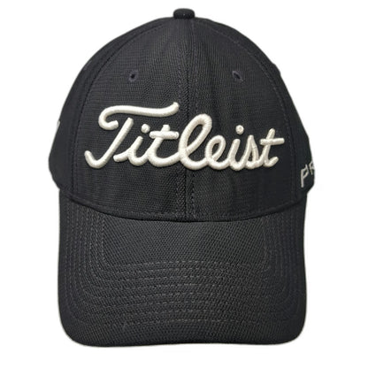 Titleist New Era Cap Black White L Pro V1 FootJoy Stretch Fit Spandex Golf Hat