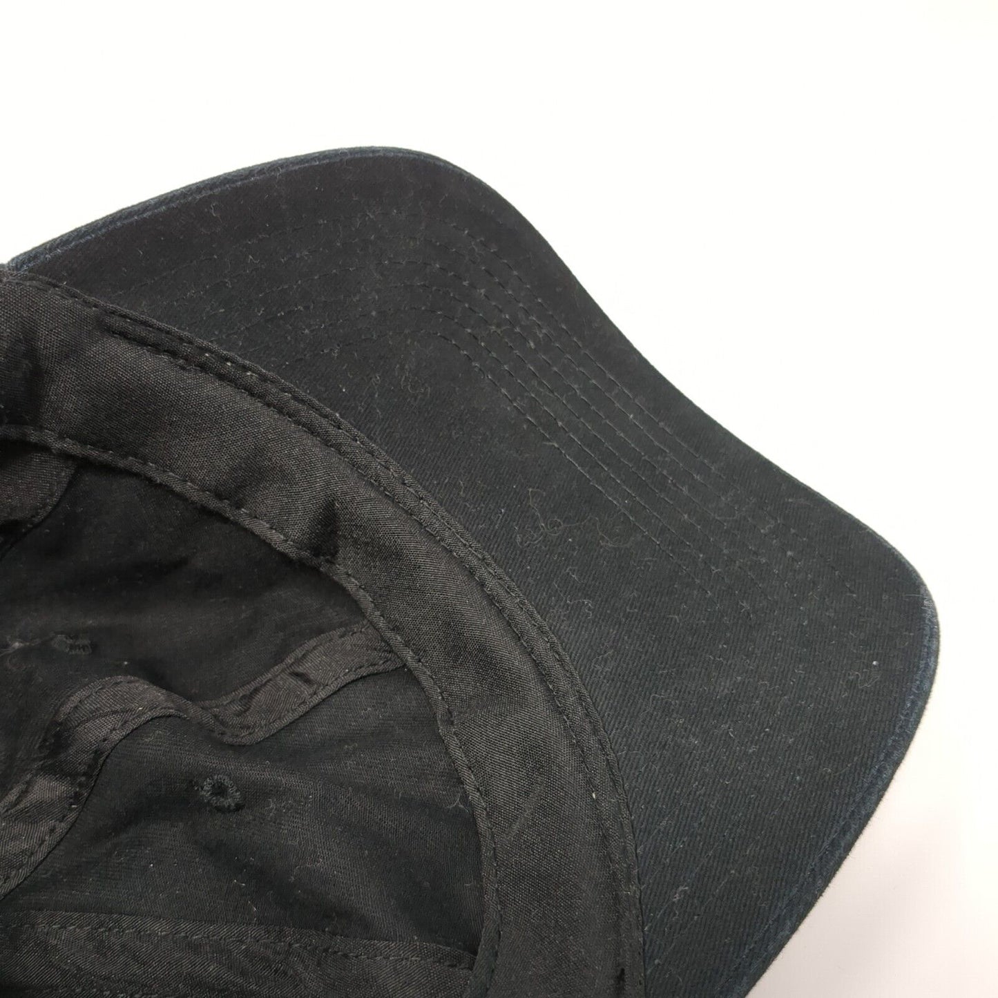 BIG X Strapback Hat Black One Size Adjustable Vented Holes 6 Panel Blank Cotton