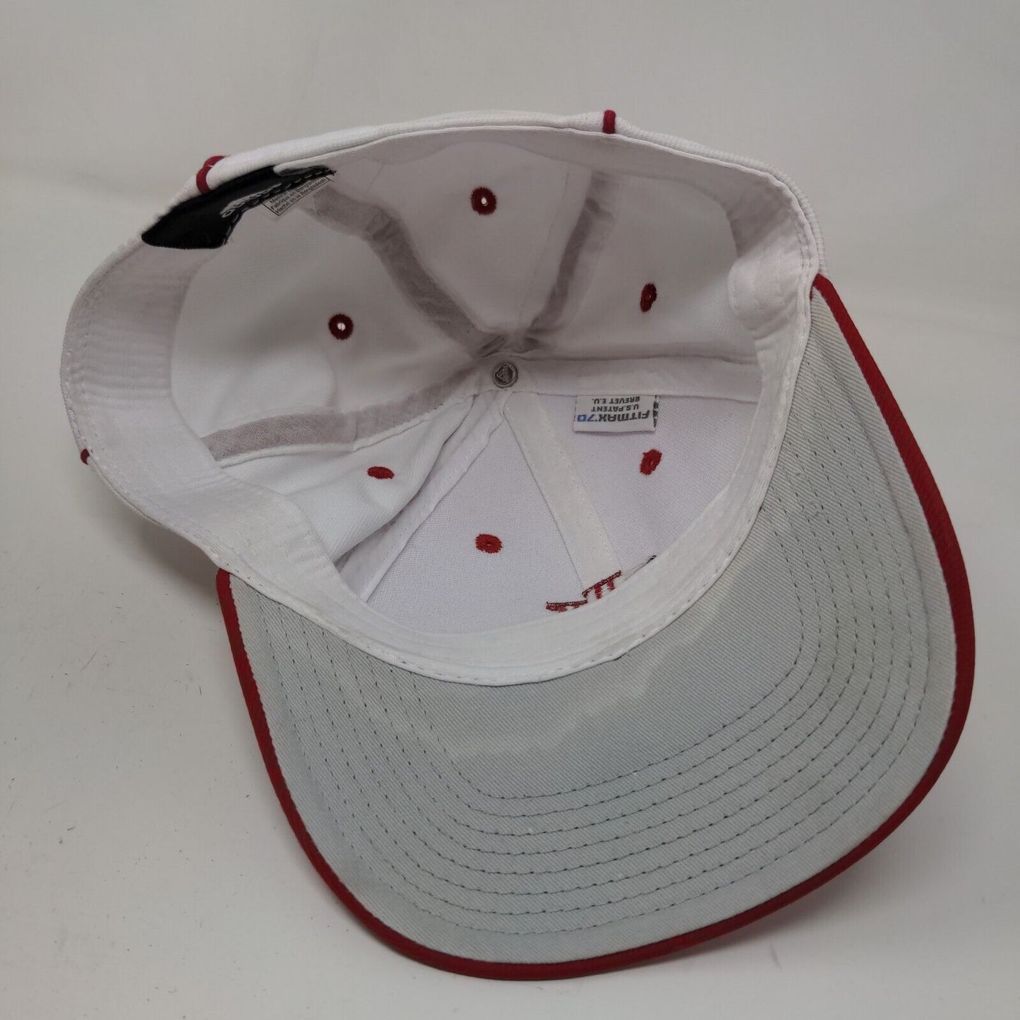 Adidas Boys Fitted Hat Red White OSFM Embroidered IU Hoosiers Logo