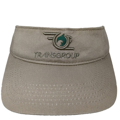 Legend Visor Beige One Size Transgroup Logo Strapback Made in USA Cotton Hat