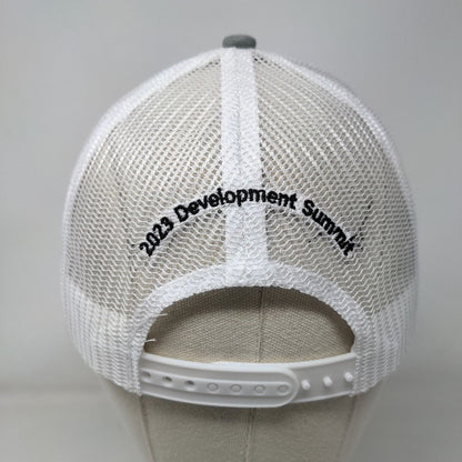 Pierce Snapback Mesh Back Trucker Hat Gray OSFM Colorblock Hit