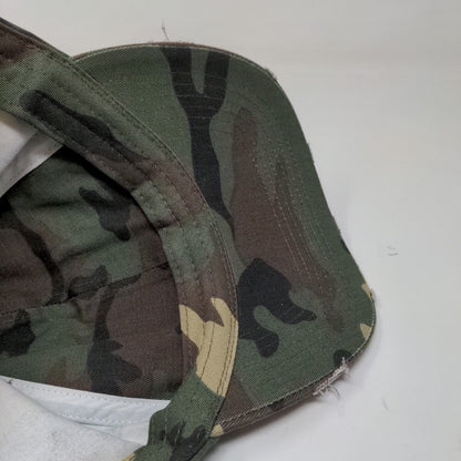 District Women's Slideback Camo Hat Embroidered Sitting Made Simple Logo