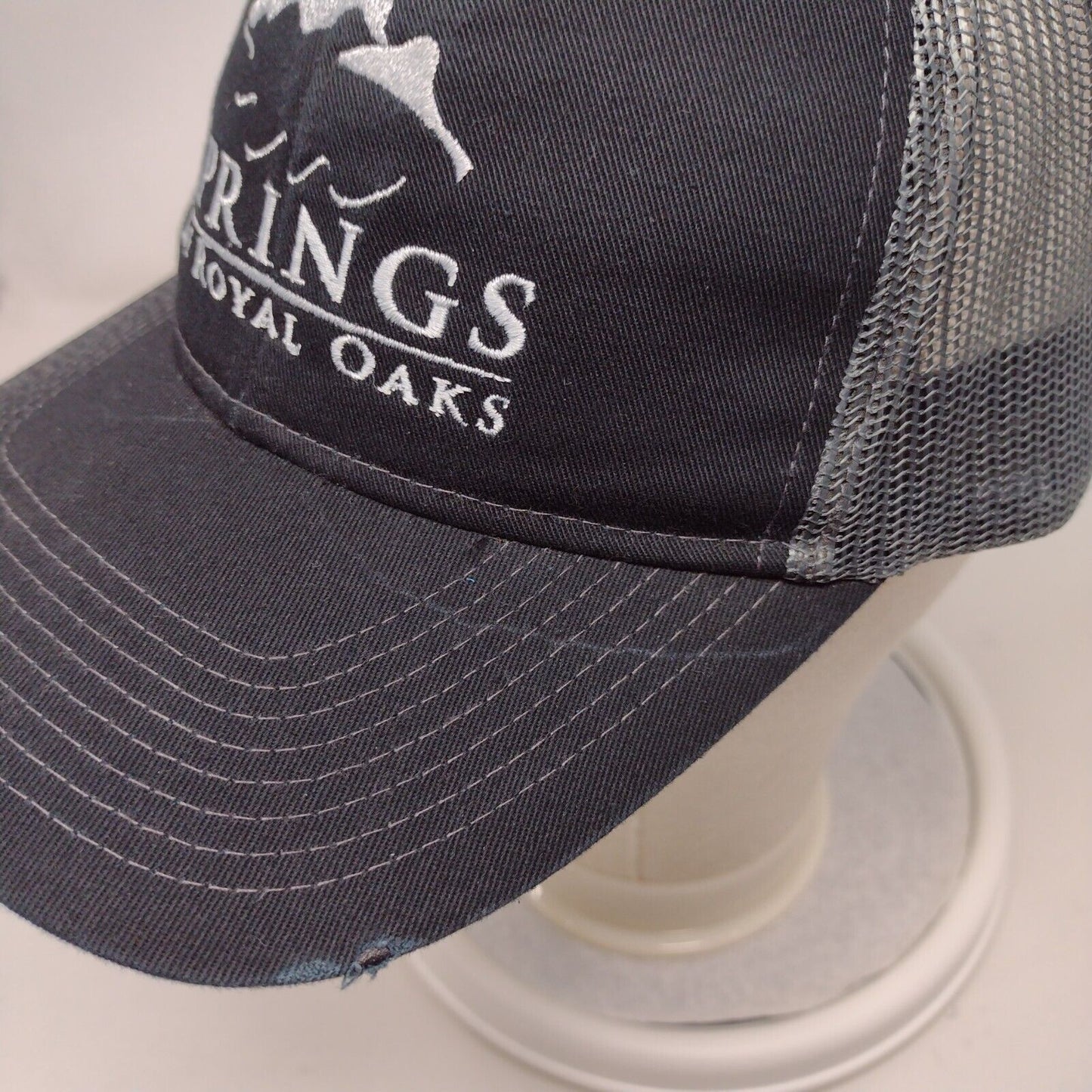 Springs of Royal Oaks Snapback Mesh Back Trucker Hat Black OSFA Embroidered
