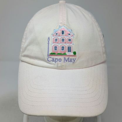 Pink Baseball Cap One Size Cape May Victorian House Embroidery Strapback Hat