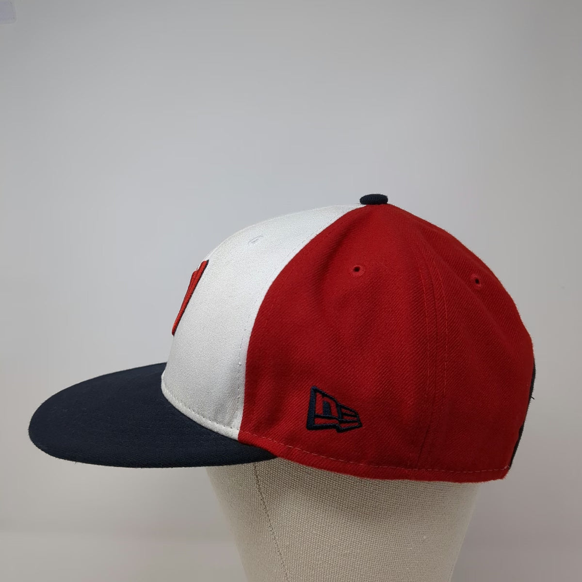 Washington Nationals MLB New Era Snapback Hat White Red Blue L 9FIFTY Flat Brim