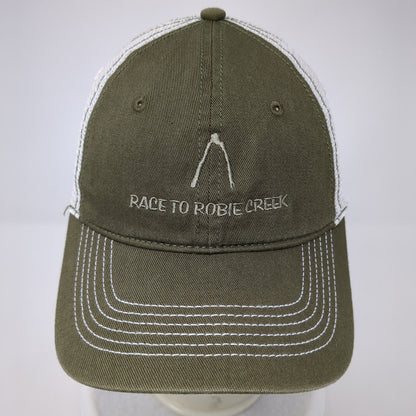 Race To Robie Creek Strapback Trucker Hat Brown One Size Mesh Back District