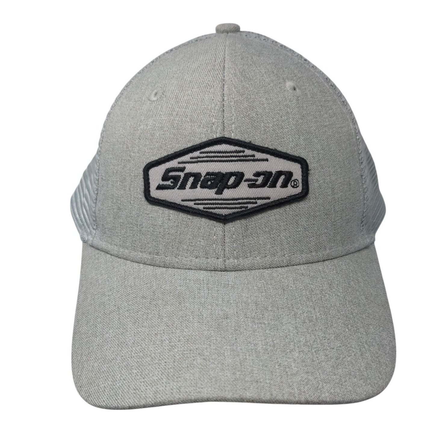Snap-on Patch Snapback Mesh Back Trucker Hat Gray One Size 6 Panel