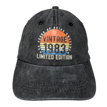 40 Years of Being Awesome Vintage 1983 Limited Edition Slideback Hat Gray OS