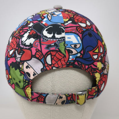 Marvel Baseball Cap Red One Size Allover Print Characters Patch Superhero Hat